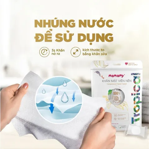 Khăn Rửa Mặt Viên Nén Mamamy Hàn Quốc – Khăn Nén Du Lịch Tiện Lợi
