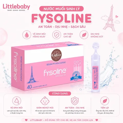 Nước Muối Sinh Lý Fysoline Pháp Cho Trẻ Sơ Sinh – Rửa Mũi, Vệ Sinh Mắt