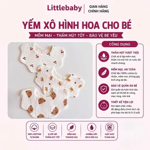 Yếm Xô Hình Hoa Hàn Quốc Cho Bé Siêu Xinh