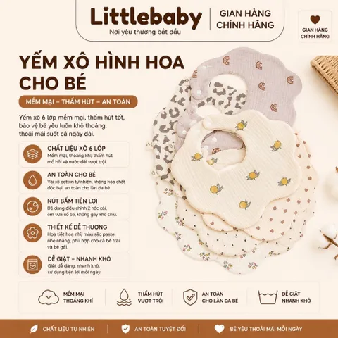 Yếm Xô Hình Hoa Hàn Quốc Cho Bé Siêu Xinh