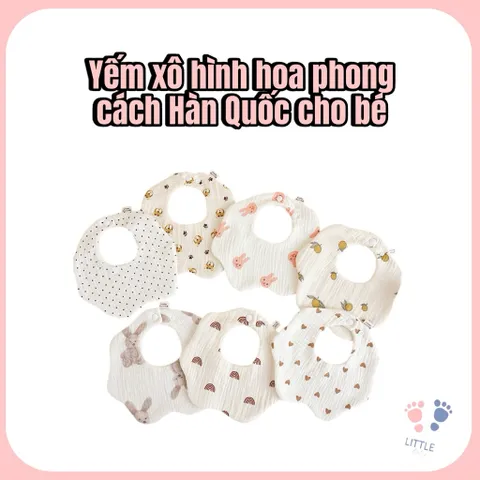Yếm Xô Hình Hoa Hàn Quốc Cho Bé Siêu Xinh
