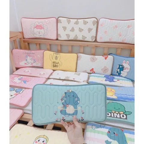 Gối Điều Hòa Tencel Cao Cấp Thoáng Mát Và Êm Ái, Thấm Hút Mồ Hôi Tốt Cho Bé Từ Sơ Sinh KT 20x38cm