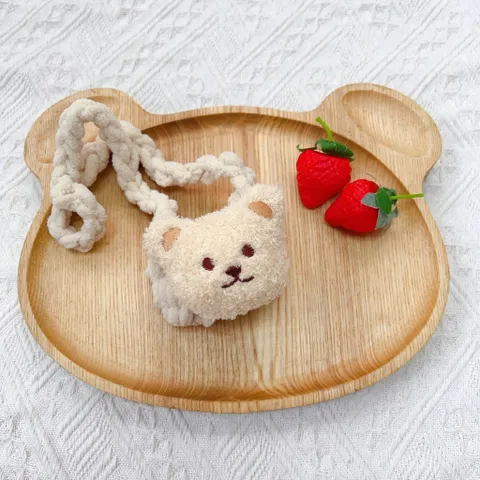 Túi len đựng tỏi, tránh vía hoạ tiết hình gấu dễ thương cho bé