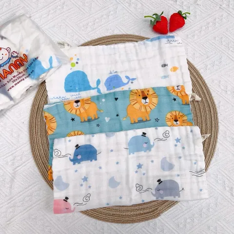 Set 3 khăn sữa Muslin tree cao cấp Manny