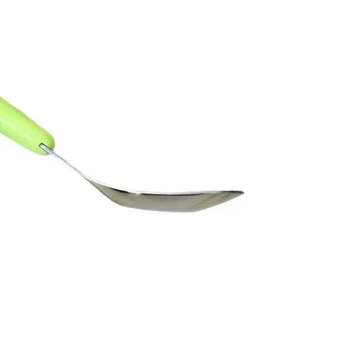 Bộ thìa inox cán nhựa pastel hình thú xinh xắn, cầm chắc tay dễ vệ sinh