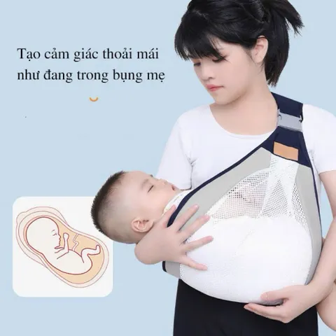 Địu Vải Cho Bé Dạng Lưới Thoáng Khí – Địu Em Bé Sơ Sinh 0-18 Tháng, Địu Trẻ Em Tiện Lợi, An Toàn