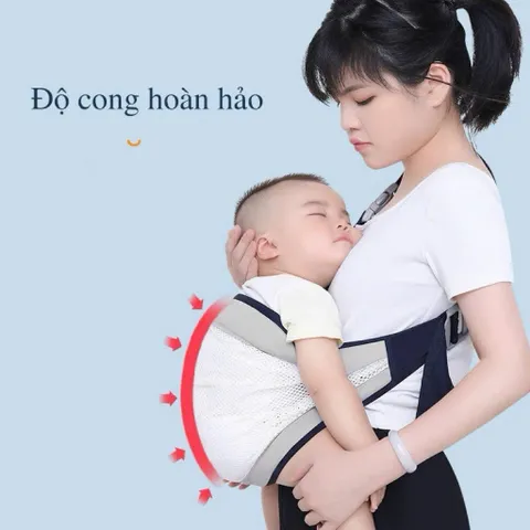 Địu Vải Cho Bé Dạng Lưới Thoáng Khí – Địu Em Bé Sơ Sinh 0-18 Tháng, Địu Trẻ Em Tiện Lợi, An Toàn