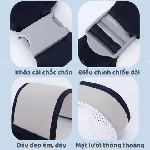 Địu Vải Cho Bé Dạng Lưới Thoáng Khí – Địu Em Bé Sơ Sinh 0-18 Tháng, Địu Trẻ Em Tiện Lợi, An Toàn