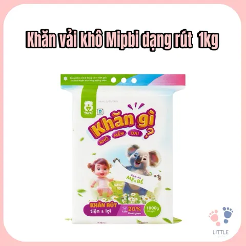 Khăn Vải Khô Mipbi Chính Hãng – Khăn Khô Đa Năng Cho Bé, Khăn Lau Mặt, Thay Khăn Ướt An Toàn