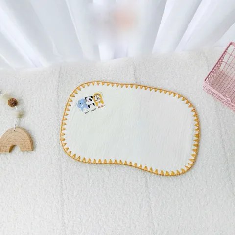 Gối Xô Sơ Sinh 10 Lớp Muslin Cho Bé - Gối Xô Phong Cách Hàn Quốc Siêu Mềm, Mịn, Thấm Hút Mồ Hôi Tốt