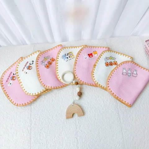 Gối Xô Sơ Sinh 10 Lớp Muslin Cho Bé - Gối Xô Phong Cách Hàn Quốc Siêu Mềm, Mịn, Thấm Hút Mồ Hôi Tốt