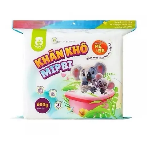 Khăn Vải Khô Mipbi Chính Hãng – Khăn Khô Đa Năng Cho Bé, Khăn Lau Mặt, Thay Khăn Ướt An Toàn