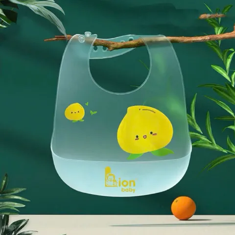 Yếm ăn dặm cho bé , yếm máng sillicon siêu nhẹ chống thấm nước trong suốt