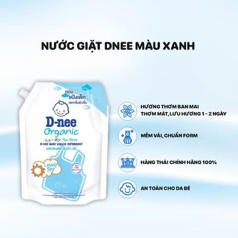 Nước Giặt Xả D-nee Baby Liquid Detergent Túi 1300 ml - 3600ml Thái Lan – Giặt Quần Áo Trẻ Em, Hương Thơm Dịu Nhẹ