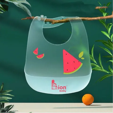 Yếm ăn dặm cho bé , yếm máng sillicon siêu nhẹ chống thấm nước trong suốt