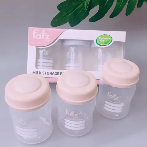 Set 3 Bình Trữ Sữa Mẹ 150ml Fatz Baby – Bình Trữ Sữa Có Nắp, Nhựa An Toàn, Bảo Quản Sữa Cho Bé