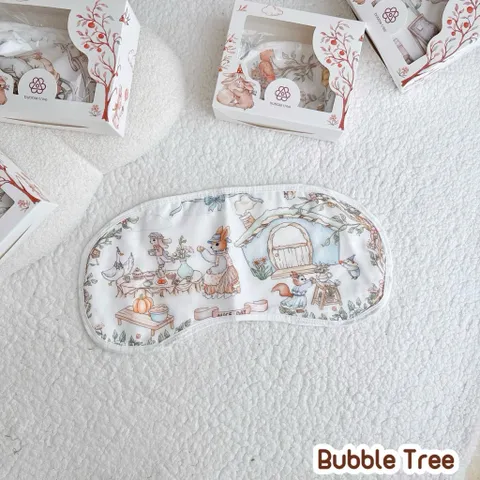 Gối Lót Đầu Sợi Tre Cổ Tích Bubble Tree - Gối Lót Đầu Phong Cách HQ Thoáng Khí Thấm Hút Mồ Hôi Cho Bé Sơ Sinh