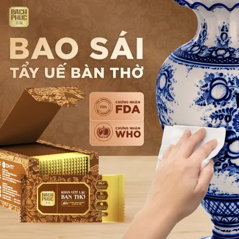 Khăn Ướt Lau Bàn Thờ Bách Phúc Hương Trầm – Làm Sạch Nhanh, Tiện Lợi, An Toàn 99.9%