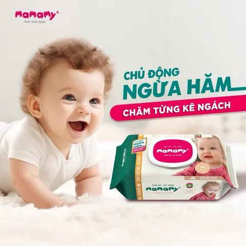 Khăn Ướt Mamamy 100 Tờ Không Mùi – Khăn Ướt Cho Bé Sơ Sinh Mềm Mại An Toàn