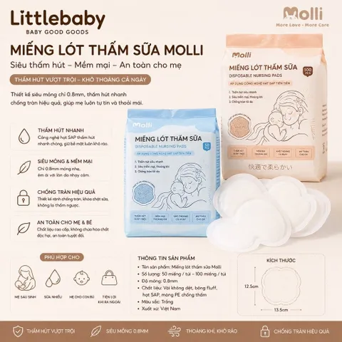 Miếng Lót Thấm Sữa Siêu Mỏng Molli – Lót Thấm Sữa An Toàn Cho Mẹ