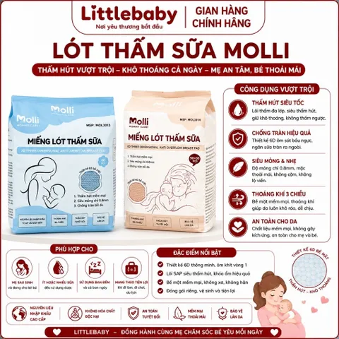 Miếng Lót Thấm Sữa Siêu Mỏng Molli – Lót Thấm Sữa An Toàn Cho Mẹ