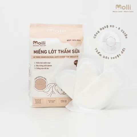 Miếng Lót Thấm Sữa Siêu Mỏng Molli – Lót Thấm Sữa An Toàn Cho Mẹ