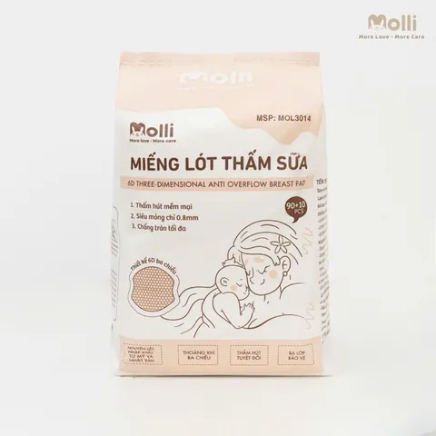 Miếng Lót Thấm Sữa Siêu Mỏng Molli – Lót Thấm Sữa An Toàn Cho Mẹ