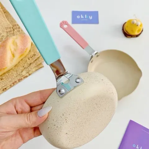 Chảo chống dính hình gấu OKBY 14cm chế biến đồ ăn dặm cho bé