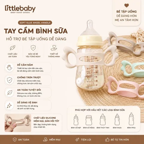 Tay cầm bình silicon kèm hộp, vừa hầu hêt với mọi loại bình