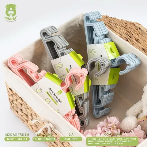 Set 10 móc treo quần áo, treo đồ HOKORI cao cấp