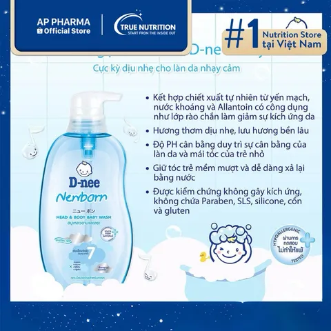 Sữa Tắm Gội 2in1 Dnee Cho Bé – Sữa Tắm Gội Trẻ Sơ Sinh Thái Lan