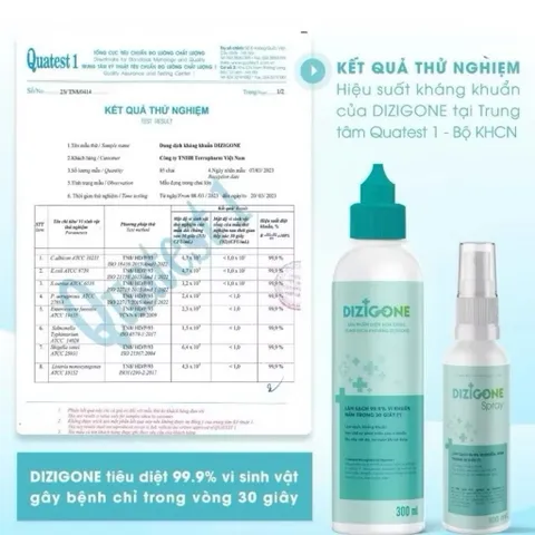 Dung dịch xịt Kháng khuẩn Dizigone - Xịt sát khuẩn, lành vết thương cho bé dung tích 100ml / 300ml / 500mle