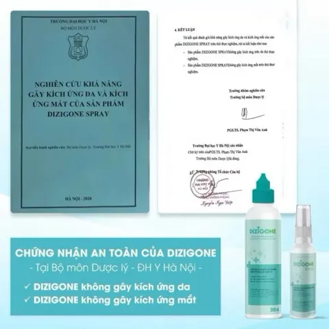 Dung dịch xịt Kháng khuẩn Dizigone - Xịt sát khuẩn, lành vết thương cho bé dung tích 100ml / 300ml / 500mle