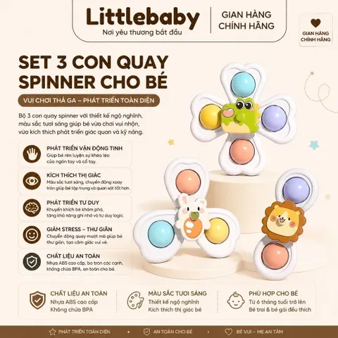 Set 3 Con quay spinner cho bé chất liệu cao cấp