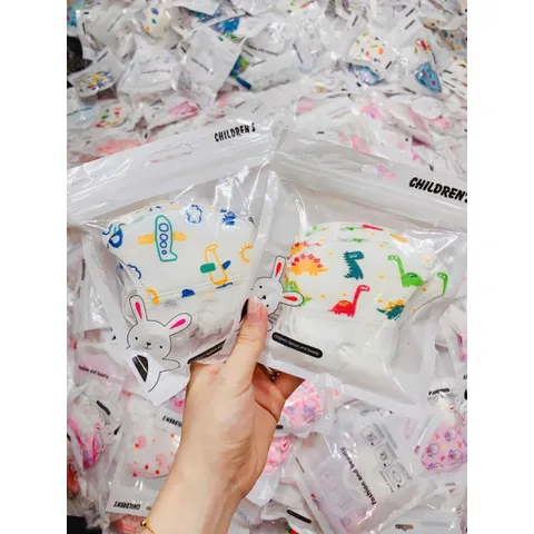 [mua 1 set tặng 1 chiếc]Khẩu Trang 3D Cho Bé In Hình Hoạt Hình Dễ Thương,Khẩu Trang Trẻ Em Kháng Bụi Ôm Mặt Thoáng Khí