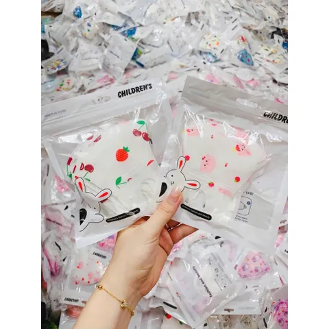[mua 1 set tặng 1 chiếc]Khẩu Trang 3D Cho Bé In Hình Hoạt Hình Dễ Thương,Khẩu Trang Trẻ Em Kháng Bụi Ôm Mặt Thoáng Khí