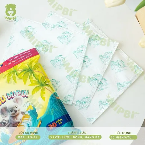 Miếng Lót Phân Su Mipbi 30 Miếng Cho Trẻ Sơ Sinh – Miếng Lót Xu Cho Bé