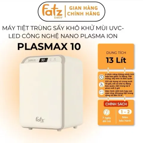 Máy tiệt trùng sấy khô khử mùi UVC-LED Nano Plasma Ion Fatzbaby PLASMAX 10 FB4812ZH