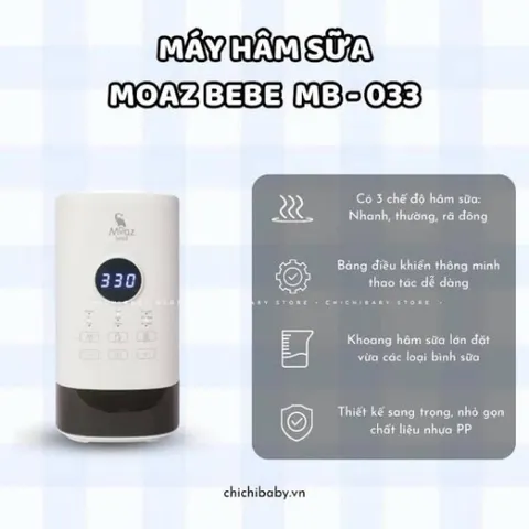 Máy Hâm Sữa Thông Minh Siêu Tốc Moaz Bebe MB-033