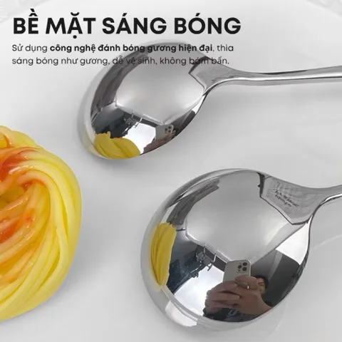 Thìa Inox 304 Ăn Dặm Cho Bé An Toàn Không Gỉ Sét Sáng Bóng Họa Tiết Dễ Thương