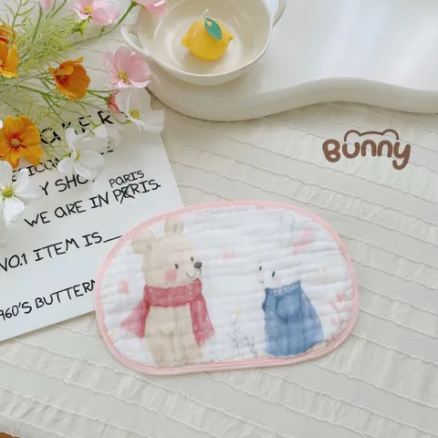 Gối mây Cho Bé 6 Lớp Cotton Mềm Mại Họa Tiết Hoạt Hình Dễ Thương, Khăn Lau Đa Năng Thấm Hút Tốt