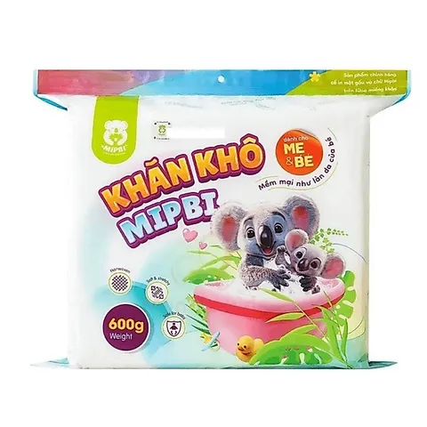 KHĂN VẢI KHÔ ĐA NĂNG DÀNH CHO MẸ VÀ BÉ MIPBI 300gr ,600gr, 900gr