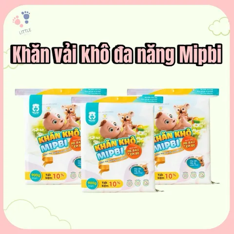 KHĂN VẢI KHÔ ĐA NĂNG DÀNH CHO MẸ VÀ BÉ MIPBI 300gr ,600gr, 900gr