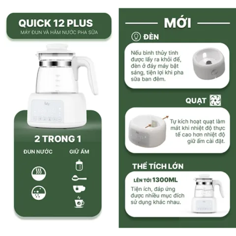Máy đun nước hâm sữa Quick 12 Plus Fatz Baby FB3504HB