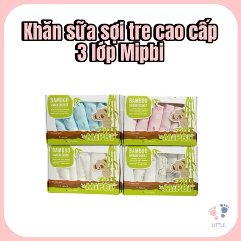 KHĂN SỮA SỢI TRE CAO CẤP 3 LỚP (HỘP 6 CHIẾC )