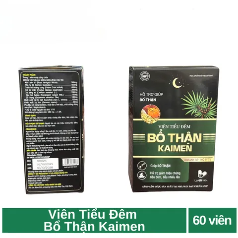 Viên Tiểu Đêm Bổ Thận Kaimen giảm biểu hiện tiểu đêm, tiểu nhiều lần (hộp 1 lọ 60 viên)