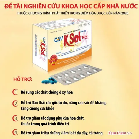 GHV KSOL Với Phức Hệ Nano Extra XFGC Giúp Đẩy Lùi Ung Bướu Hộp 30 Viên