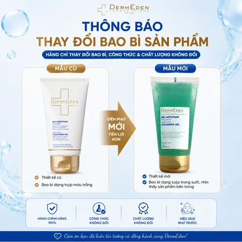 Sữa rửa mặt dạng gel da hỗn hợp & da dầu Dermeden Purifying Cleansing Gel 150ml