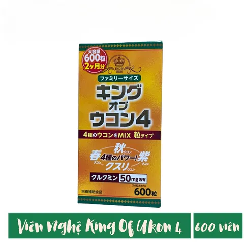 King Of Ukon 4 - LUXURY CARE - Viên Nghệ Hỗ Trợ Nâng Cao Sức Đề Kháng Cho Cơ Thể - Hộp 600 Viên
