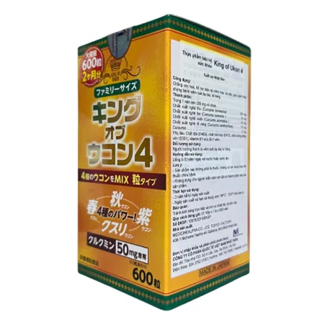 King Of Ukon 4 - LUXURY CARE - Viên Nghệ Hỗ Trợ Nâng Cao Sức Đề Kháng Cho Cơ Thể - Hộp 600 Viên